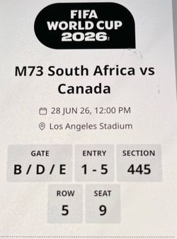 World Cup Match 73 South Africa v Canada