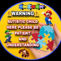 Autism 8 Inch Stickers For Boys And Girls (READ DESCRIPTION)