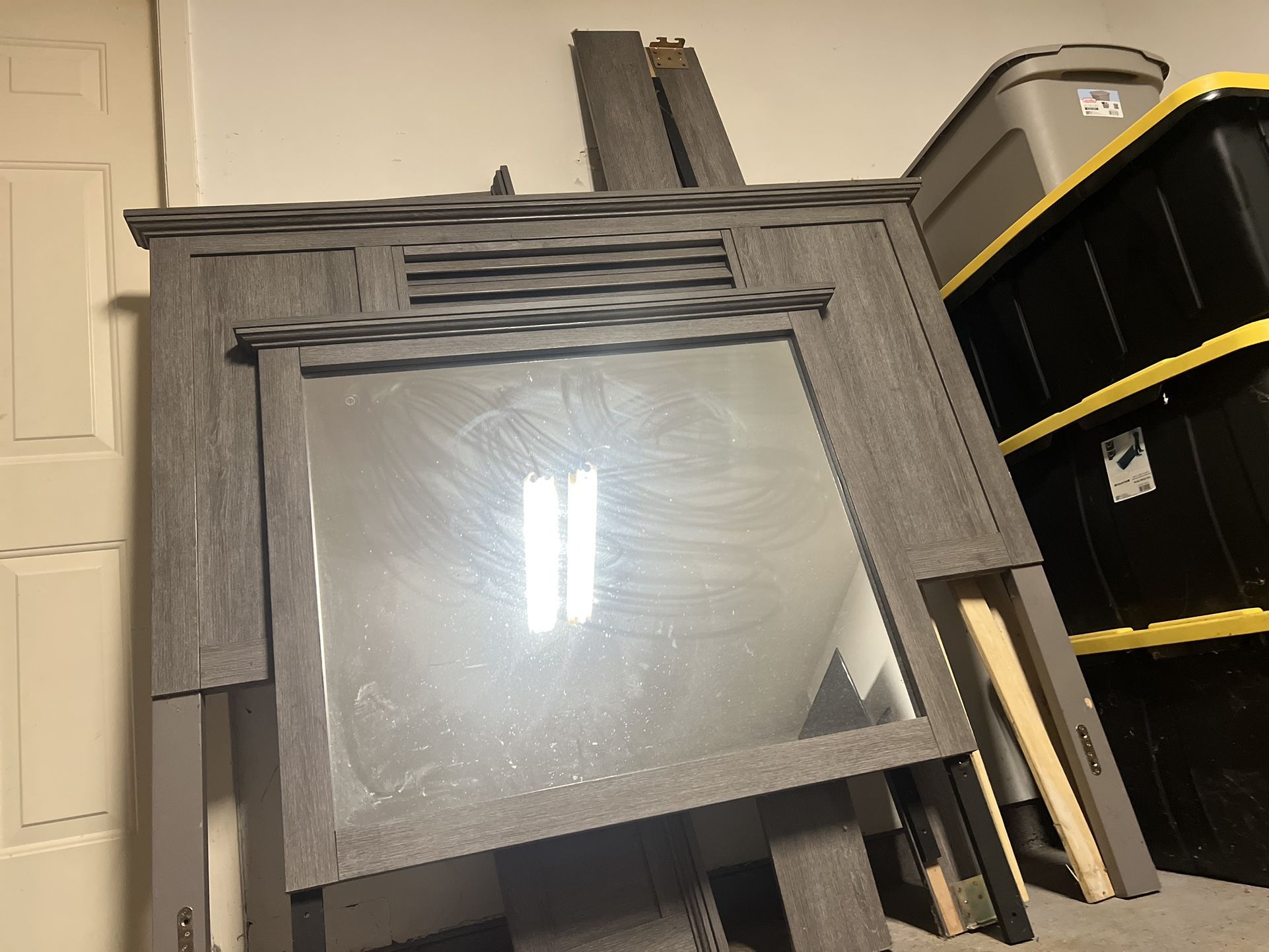 Queen Headboard Frame With Mirror