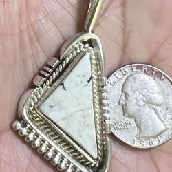 Navajo white buffalo pendant