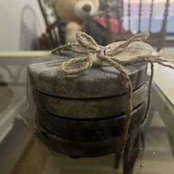Natural Stone Coaster Set (4-Pack) 🥃✨