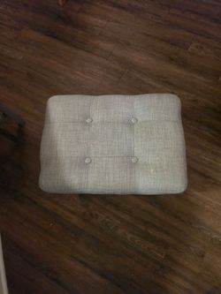 Gray Tufted Fabric Barstool