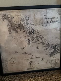 Handmade Framed Dungeons and Dragons/ Critical Role Maps