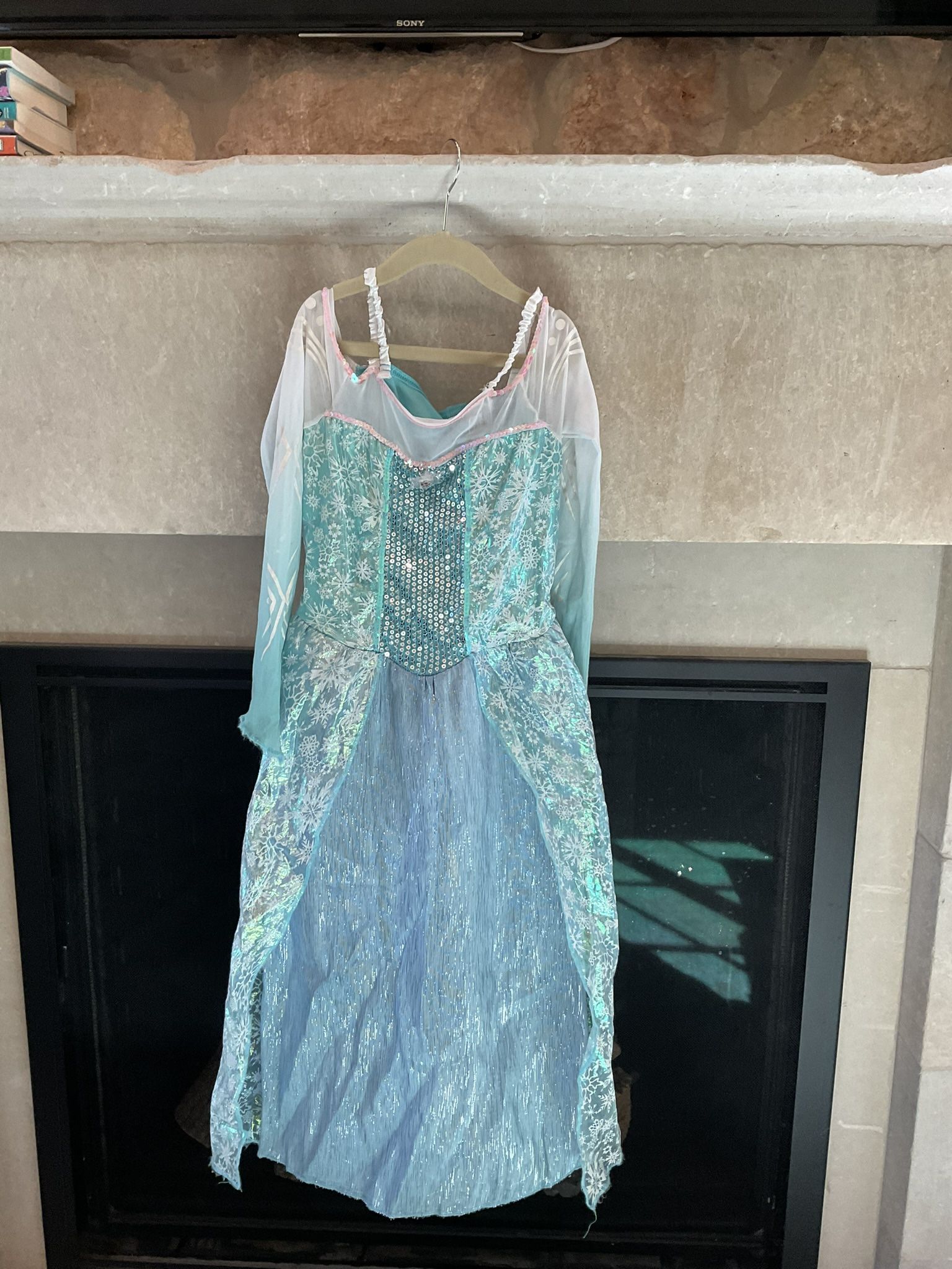 Little Girls Frozen Elsa Costume Dress Size 5/6