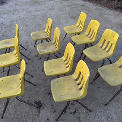 vintage/old  school chairs $5 each