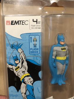 New EMTEC Superhero USB 2.0 Flash Drive, Batman, 4GB.
