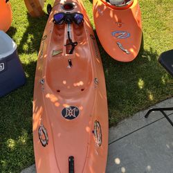 Two Kayaks one you sit on top the other one you sit inside.