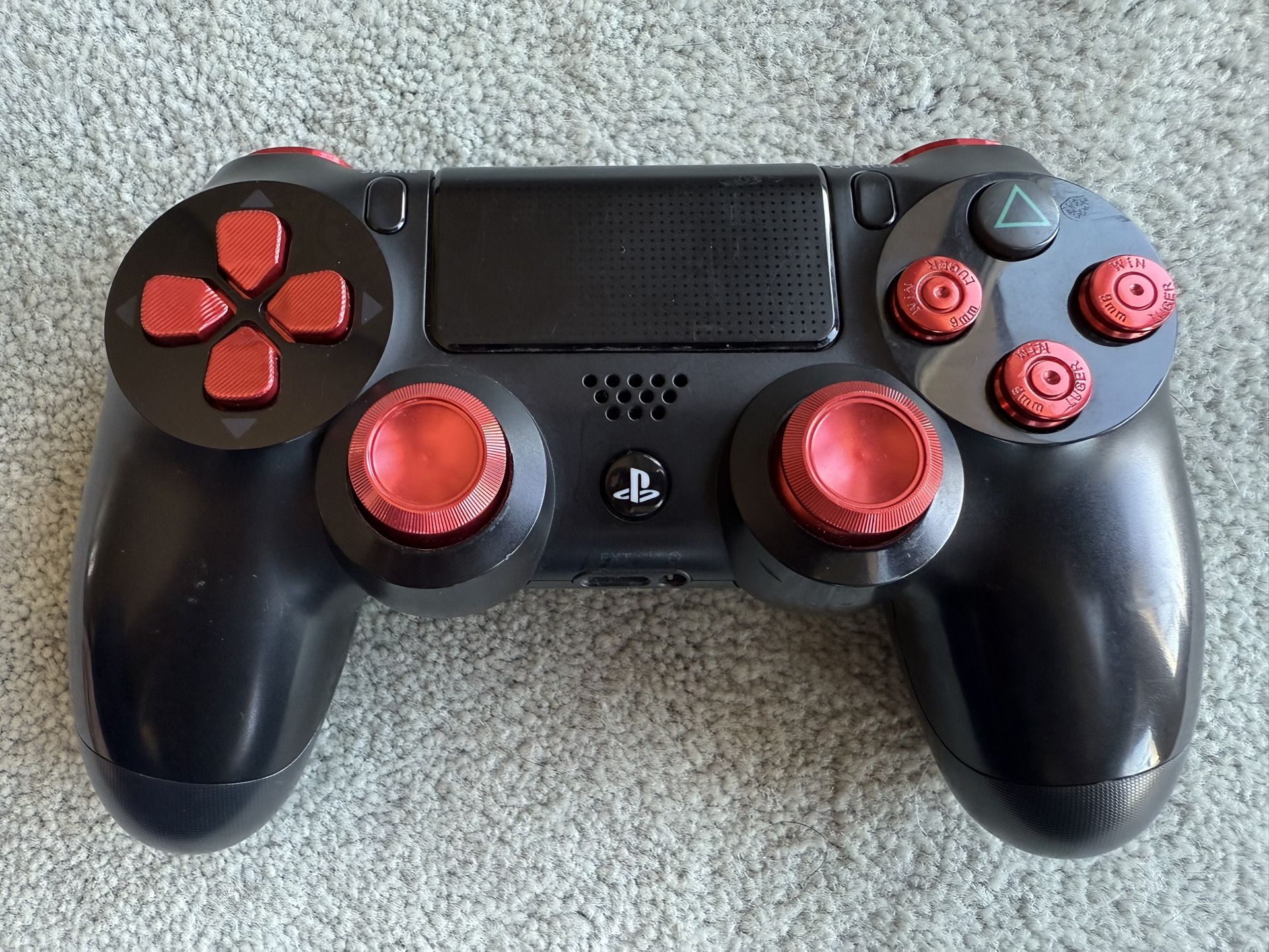 ***NO TRADES!!!*** black DualShock 4 controller with replacement buttons ***NO TRADES!!!***