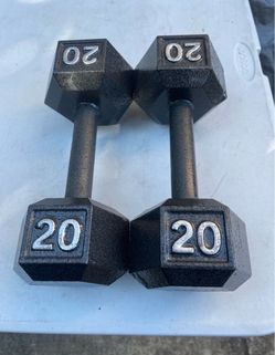 CAP Barbell 20lb Cast Iron Hex Dumbbell, Single