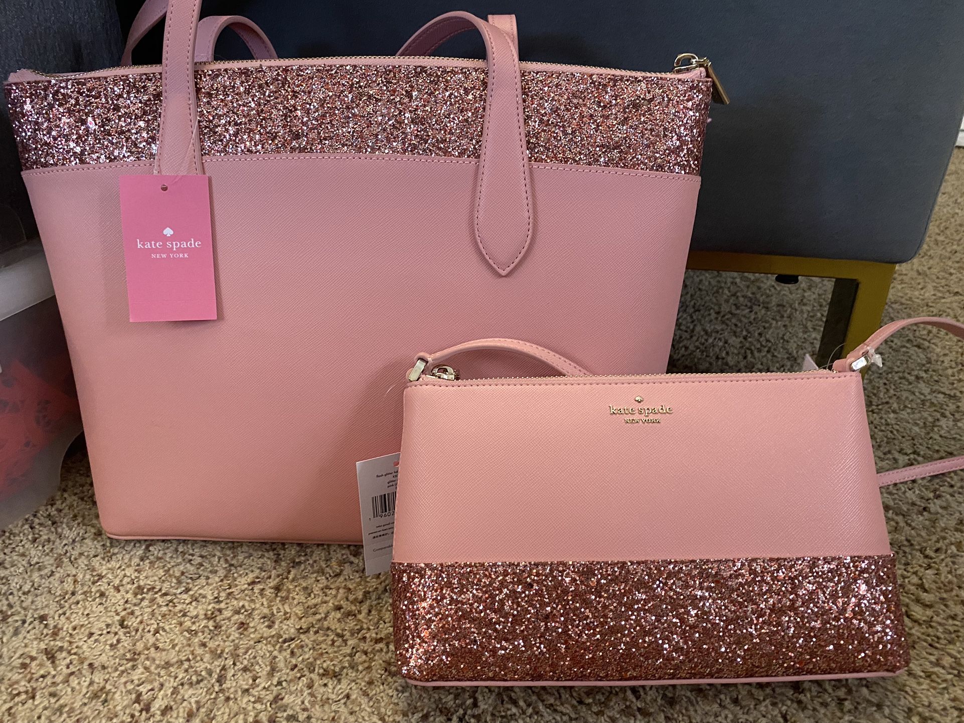 Kate Spade Glitter Tote & Crossbody