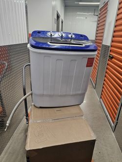 Blue White Portable Twin Tub Washer