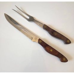 Lifetime Cutlery Jet-Cut Carving Fork & Knife Japan Kitchen Set