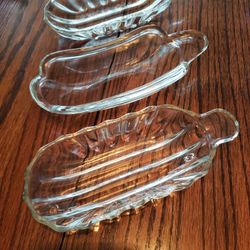 Clear Glass Vintage Banana Split Boat Dishes