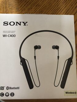 Sony - C400 Wireless Behind-Neck in Ear Headphone White Features & details Easy Bluetooth connectivity with NFC One-touch Up to 20 hours of battery