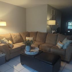 Camel Colored Sectional Sofa