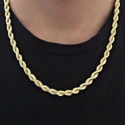 Gold Chain Rope Chain 20in 6mm 