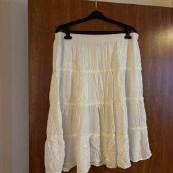 Vintage Cathy Daniel’s Flared Linen Skirt 1XL