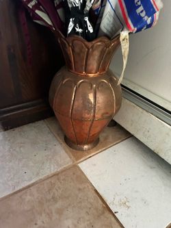 Copper umbrella stand