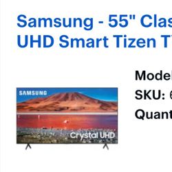 SAMSUNG 55inch Smart TV with wall mount