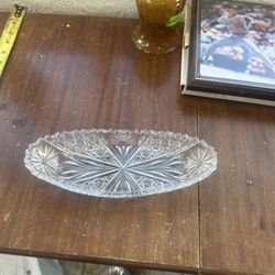 Vintage Glass Oval Dish