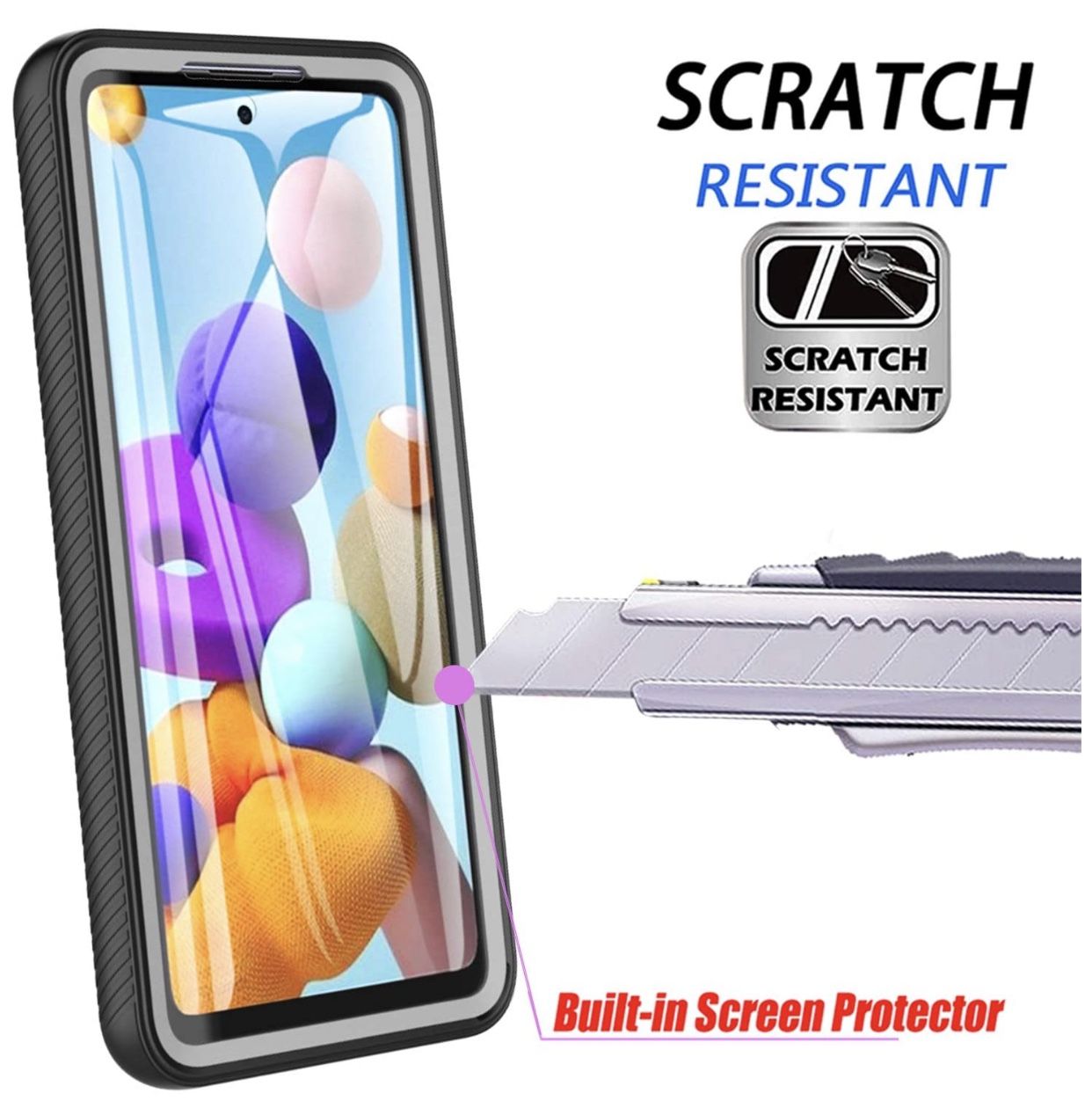 Samsung A52 5g Case 6.5", 360 Full-Body Protective Built-in Screen Protector Dustproof Shockproof Anti-Scratch Cover Case Compatible with Samsung Gala