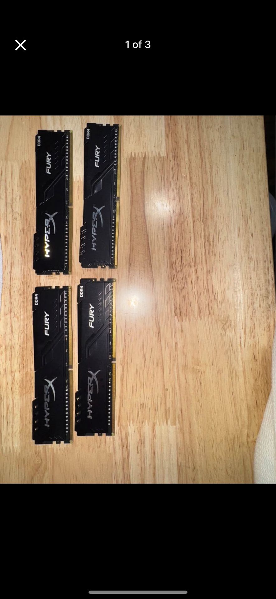 Hyper Fury DDR4 RAM (4x32gb)