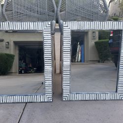 Bone Inlay Mirror X 2