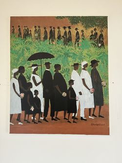 Ellis Wilson: Funeral Procession Canvas Art