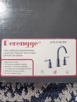 GORGEOUS BRUSHED NICKEL FAUCET WITH POP-UP DRAIN