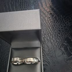 White Gold Wedding Rings Set