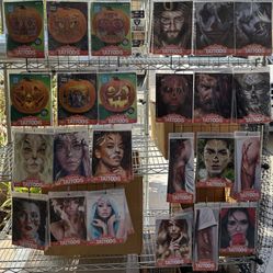 Halloween Face, Body Tattoos 2.00 Each