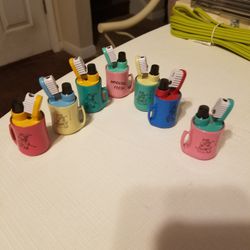 Vintage Toothbrush and Toothpaste Mug Lighter