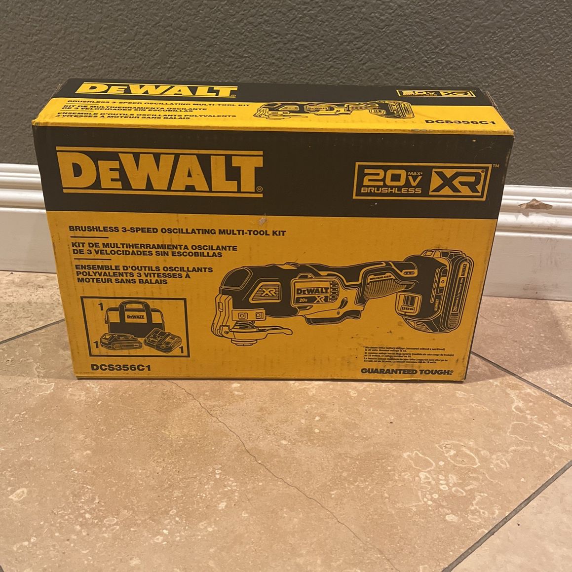 DEWALT Cordless Brushless 20-volt Max 3-speed 6-Piece Oscillating Multi-Tool Kit with Soft Case (1-Battery Included)