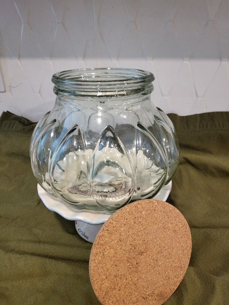 Pumpkin Shaped Glass Storage Container