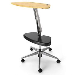 RoomyRoc Mobile Laptop Desk/Cart/Stand with Adjustable Tabletop and Footrest Computer Table