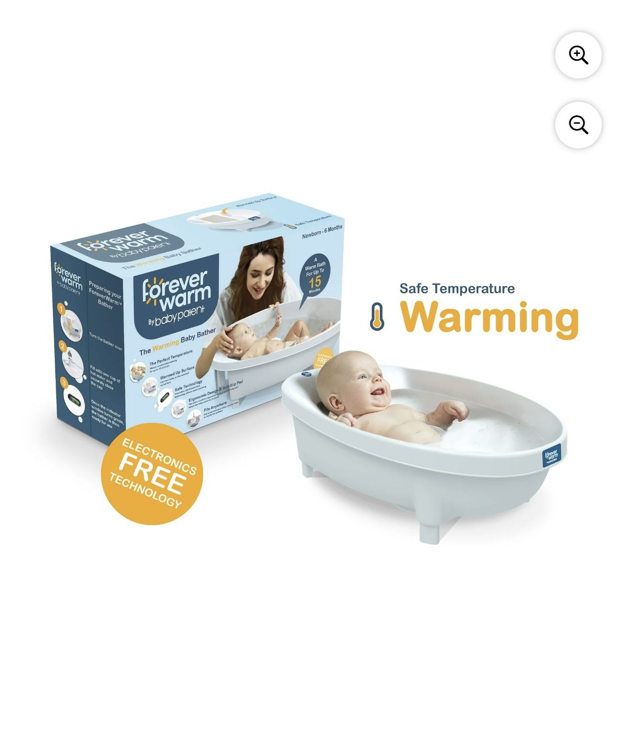 Forever Warm Warming Baby Bathtub