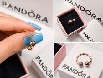 Pandora ring rosegold Sz 9