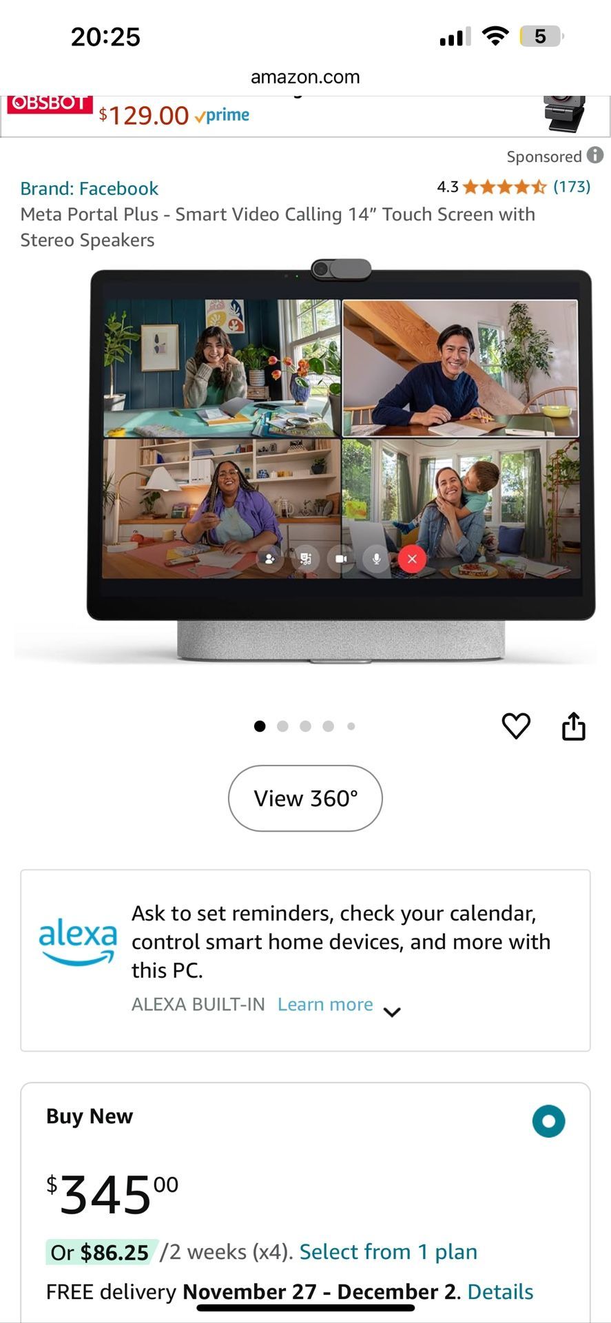 ELECTRONICS | FACEBOOK/META PORTAL +