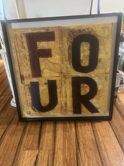 Fun Number Four Framed Art Print