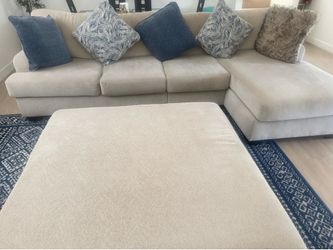 Ashley Couch with chaise and center ottoman