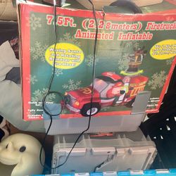 Christmas inflatable fire truck it works good and will test it when you buy it originally $75 selling for 50 or best offer