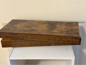 Rustic Brown Wood Floating Wall Shelves