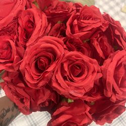 50 Red Artificial Roses 