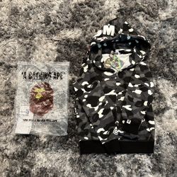  (BAPE) Black Camo Shark Full Zip Hoodie