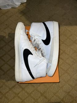 Nike Blazer Mid ‘77 Vintage’ White Black Used Well Size 14