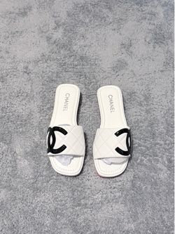 White channel womens slides size 38
