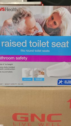 CVS Health Raised Toilet Seat for Round Toilets
