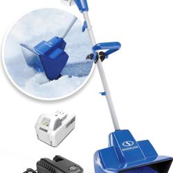 Snow Joe 24V Cordless Electric Shovel Kit w/ 4Ah Battery & Charger, 11″ Clearing Width, 400W Motor – Portable, Lightweight, Fast Ice & Snow Removal fo