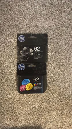 HP Ink Cartridges NEW Factory Sealed 62 Black and Tri Color
