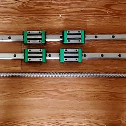 2Pcs HGR20-1500mm Linear Rail + 1PCS RM1(contact info removed)mm Ballscrew